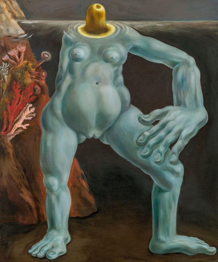 Louise Bonnet, Pissing Gorgon, 2021, oil on canvas, 72 × 60 1/8 in. [183 × 152.7 cm], Photo: Charles White